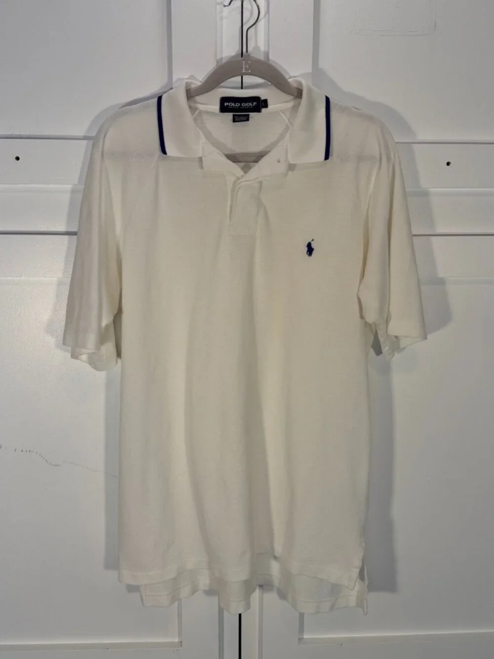 Ralph Lauren Navy Polo Golf Ralph Lauren Men's Polo Shirt L White